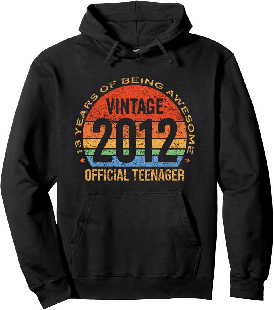 13 Year Old 13th Birthday Born In 2012 Official Teenager Pullover Hoodie XL