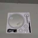 20X Magnifying Mirror with Light, Large 6'' Makeup 20X Magnification, Travel Magnified Mirror with 3 Color Lights & Suction Cups, with Tweezers and Scissors - Perfect for Makeup & Close-Up Tasks