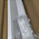 4ft Galvanized Steel Easy Slip-On Baseboard Heater Cover with Left and Right End Caps, High Quality Easy Installation Baseboard Cover Kit for Bathroom and Hydronic Home Heating Systems, BHC4