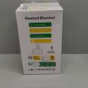 Electric Blanket Heated Throw, Soft Flannel 50"x60" Plaid Heating Blanket with 8 Hours Auto Off 10 Fast Heating Levels Machine Washable Sherpa Heated Blanket with Overheating Protection