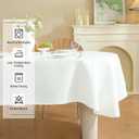Classic White Oval Tablecloth - Made of Durable Plain Cloth, Heavy Duty & Wrinkle-Resistant, Smooth Surface for Party Restaurant Formal and Everyday Dining, Easy to Iron,60 x 102 Inch