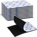 Hook and Loop Self-Adhesive Pad 4''×6'' 10 Pairs, Made with 3M 9448, Reusable Heavy Duty Adhesive Tape for Indoors Outdoors Arts Crafts Home and Office Black