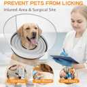 Raised Dog Cone Collar Alternative After Surgery, Soft Dog Cone for Small Medium Large Breeds to Stop Licking, Pet Neck Donut Collar After Surgery