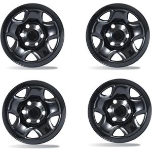16 inch Wheel Skins for 2005-2023 Toyota Tacoma Fits Factory Steel Wheels 42601-ad041, 5 Spoke Snap On Hubcaps Wheel Covers 4 Pack (Gloss Black)