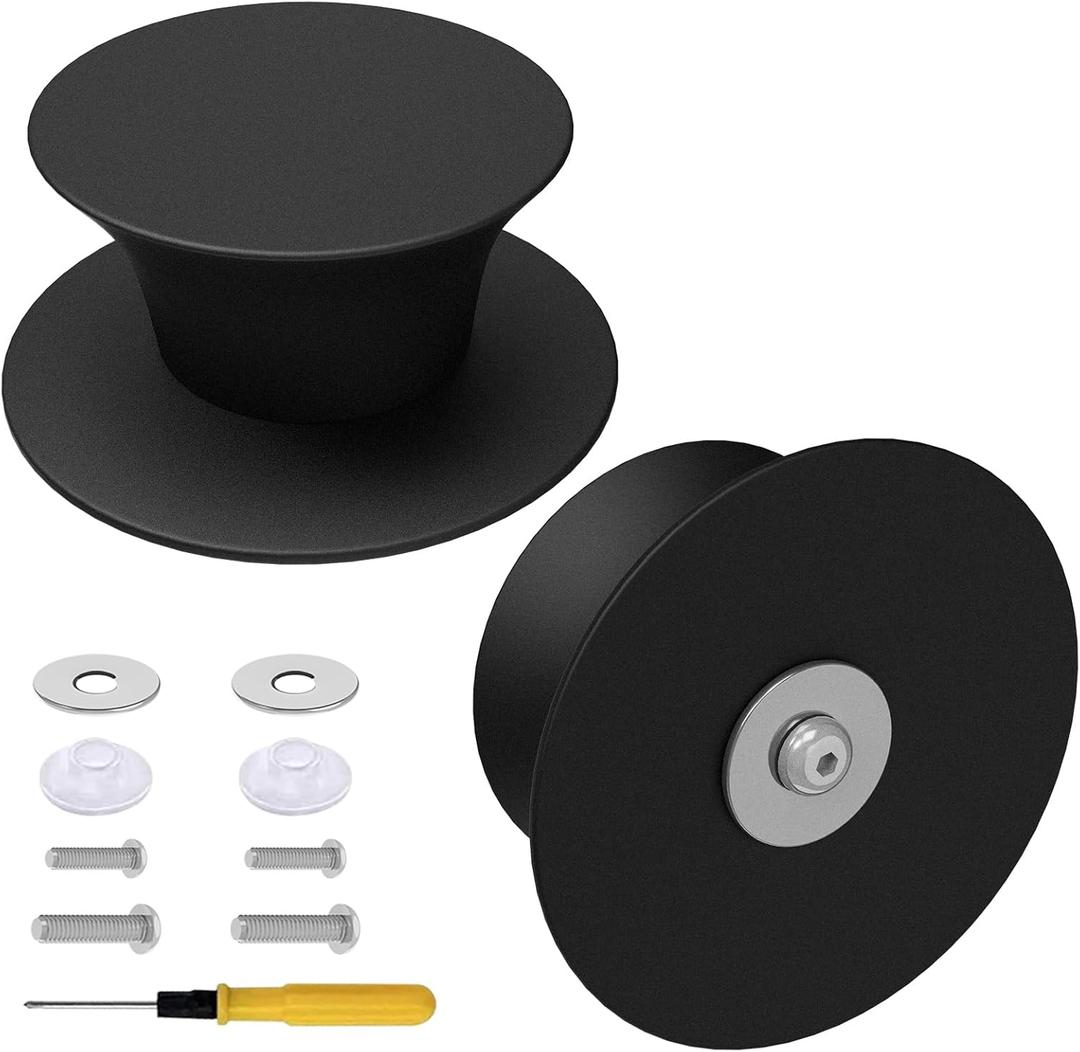 2Pcs Universal Pot Lid Replacement Knobs, Silicone Pan Lid Holding Handles, Heat Resistant and Prevent Static Electricity, Non-Slip Handle for Kitchen Cookware Lids and Covers