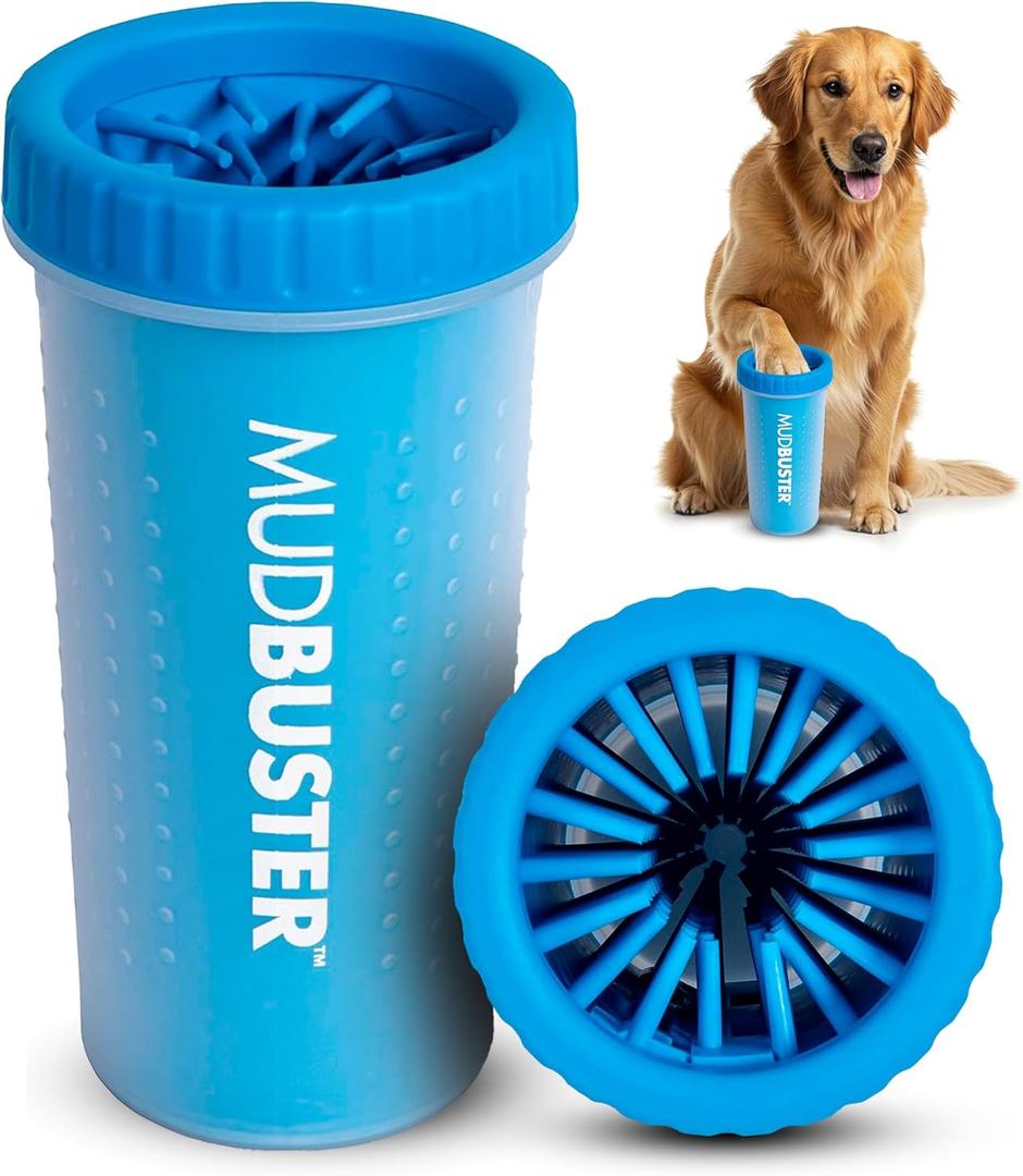 Dexas MudBuster Large Portable Pro Blue Paw Cleaner for Dogs - Premium Quality Pet Supplies and Accessories, Large