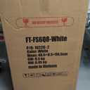 FDW 34" Folding Card Table Plastic Table Portable Square Height Dining Table Perfect for Party and Parties Backyard Events, White