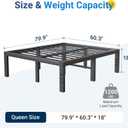 Avenco Metal Platform Bed Frame Queen Size 18 Inch Noise Free Quiet Design, Heavy Duty Steel Support, Under Bed Storage, Easy Assembly, No Box Spring Needed