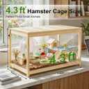 Wooden Hamster Cage with Open Top, Large Hamster Enclosure 31.4"