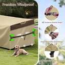 RICHIE Outdoor Patio Furniture Cover - Heavy Duty Waterproof 600D Tough Canvas Protector for Square Table Cover, All-Season Dining Table and Chair Cover (54L x 54W x 28H Inch)