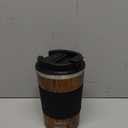 WETOWETO 12 oz Stainless Steel Insulated Tumbler, Travel Coffee Mug, Insulated Coffee Mug with Lid, Spill Proof Coffee Cup, Portable Thermal Mug, Reusable Cup for Hot and Cold (Woodgrain)