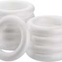 Lyellfe 10 Pieces Foam Wreath Forms, 7.7 Inch Craft Foam Circles, Round Polystyrene Rings, Craft Foam Wreath Circles for DIY, Christmas Holiday, Home Decor