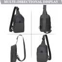 Aklsvion Waterproof Sling Bag, Crossbody Bag for Travel, Small Chest Bag for Women and Men (Black)