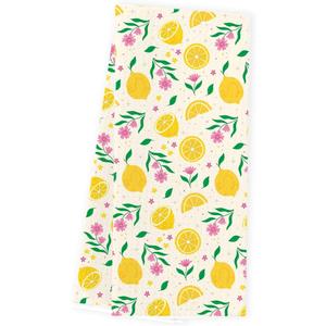 Yellow Lemon Kitchen Towels Summer Dish Towels Kitchen Decor Summer Gifts for Women Men Hostess Friends Waffle Weave Tea Hand Towel for Farmhouse Home Decor 14 x 23 Inches