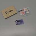 Uyiton Compatible with iPhone 17 Pro Camera Lens Protector  [Not Easy to Break][Strong Adsorption][CaseFriendly] Metal Tempered Glass Rear Camera Screen Cover  Deep Blue