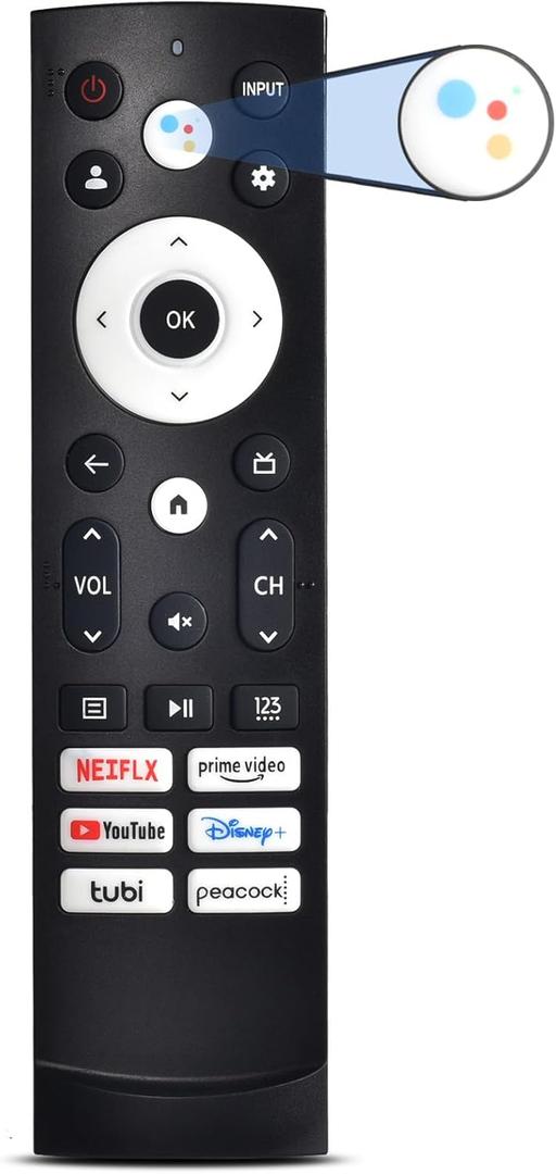 Replacement for Hisense TV Remote, Voice Control Compatible with Hisense QLED UHD Mini-LED ULED Smart Google TVs