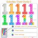 Marquee Numbers Colorful 10th Birthday Decoration: 4FT Large Light Up 10 Year Old Birthday Decorations Anniversary Backdrop Cardboard Sign 18 Colors Number 10 Mosaic Balloon Frame
