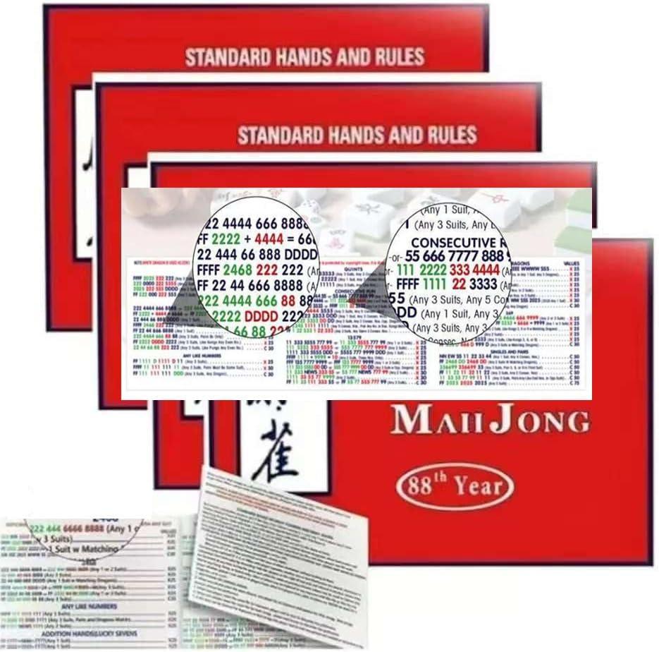 4 PCS Mah Jongg Card Navy Blue 3 Pack