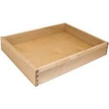 Solid Wood Pull-Out Drawer Box – 21" x 28" Deep Cabinet Organizer in Multiple Widths Out Tray with Brackets