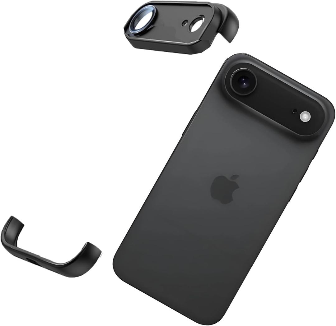 for iPhone Air Bumper Case Compatible with MagSafe, Minimalist Frameless Corner Protection Pad with Camera Lens Protector, No Back Soft Silicone TPU Shockproof for iPhone Air (Black)