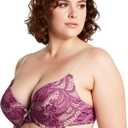 Curve Muse Women's Plus Size Perfect Shape Add 1 Cup Push Up Underwire Lace Bras (XL)