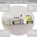 Floating Wall Shelves Metal U Shape Wall Mount Bookshelf CD DVD Storage and Display Shelves, Black Set6