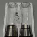 Home EC Premium Stainless Steel Sea Salt and Pepper Grinder Set of 2 - Adjustable Ceramic - Tall Glass Salt and Pepper Shakers - Kitchen Spice Mill W/Funnel & EBook