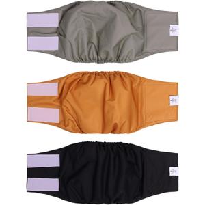 CuteBone Dog Diapers Male Washable Belly Band for Male Dogs Wraps 3 Pcs, Small