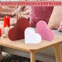 3 Pcs Valentines Day Decor Wooden Heart Sign Rustic Farmhouse Tabletop Centerpiece Red Pink White Table Decorations for Tiered Tray Home Kitchen Bedroom Couple Gifts