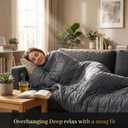Cooling Weighted Blanket for Adults - 20lbs 60 x 80 Queen Size Heavy Blankets for All-Season Sleeping, Soft & Breathable with Premium Glass Beads, Machine Washable, 60 x 8020lbs