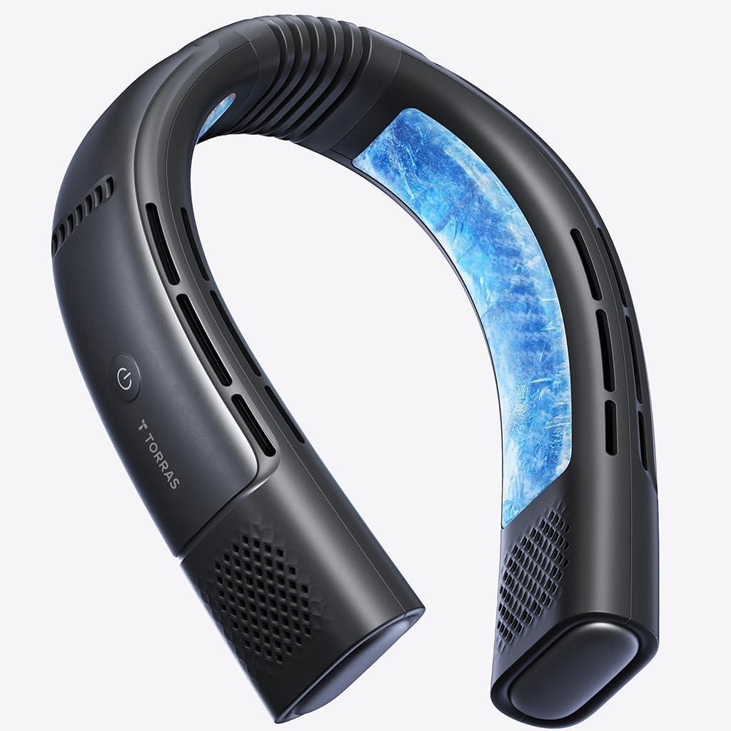 TORRAS Coolify 2026 Neck Air Conditioner 2S PRO, Ice-Feel Semiconductor Cooling Neck Cooler & Personal Air Conditioner for Golf, City Walk, Vacation Travel & Music Festival, Premium Summer Gift, Black
