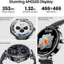 TOZO S8 AMOLED Smart Watch for Women Men, Fitness Tracker with Bluetooth Calling & Notifications, 3ATM Waterproof, Sleep & Stress Tracking, 100+ Sports Modes, 200+ Watch Faces, for Android iOS