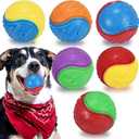 5 Pcs Squeaky Dog Balls, Dog Toys Balls for Training, Tough Ball Toys for Dogs, Fit with Dog Ball Launcher, High Bouncy Dog Ball for Interactive Playing, Puppy Pet Chew Balls Teething Balls 2.5in (S6-muti-color)