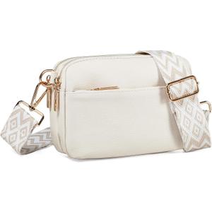 Small Crossbody Bags for Women, Vegan Leather Cross Body Fanny Packs, Small Crossbody Purse Shoulder Handbag (Beige)