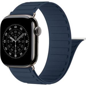 Patented Magnetic Link Sport Band Compatible with Apple Watch Bands Men 44mm 45mm 46mm 49mm 42mm 41mm 40mm 38mm Women, Nylon Sport Loop Strap for iWatch Ultra 3 2 1 SE Series 11 10 9 8 7 6 5 4 3 2 1