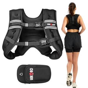 Weighted Vest for Men Women, No-Bounce Weights Vest with Adjustable Buckles & Reflective Stripes | Weight Vest for Walking Running Hiking Workout ( No Size )