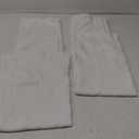 RYB HOME Room Darkening Curtains for Small Window Lower Portion Decor Energy Saving Drapes for Kitchen Bedroom Bathroom Downstairs Window RV Curtains, 42 x 36, Pure White, 2 Panels