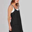 ANRABESS Women Athletic Dress Summer Tennis Workout Active Sports Mini Romper Dress Built in Shorts Travel Vacation Clothes (Black, M)