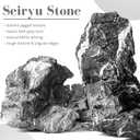 10.0-12.0 Inches Natural Seiryu Stone, 3 PCS Extra Large Aquarium Rocks for Aquascaping, Iwagumi Layouts, Terrariums & Aquarium Décor