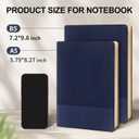 Lined Journal Notebook for Work College Ruled Note Book 5.79"x8.27" A5 PU Leather Daily Journaling 216 Pages for Women Men Writing Home School Supplies Business (Dark Blue)