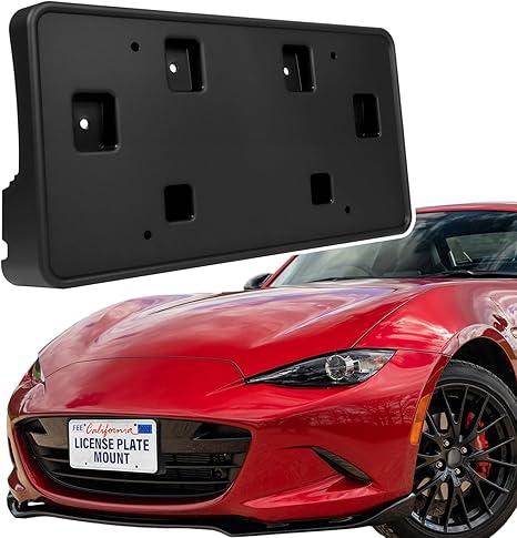 ABS Front License Plate Holder Compatible with Mazda Miata MX-5 ND 2016-2025, Anti-Vibration License Plate Mounting Bracket, Rust-Proof Replacement Frames with Screws, Quick Installation