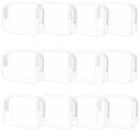 12 Pieces Clear Cosmetic Bag, PVC Waterproof Makeup Bags with Zipper, TSA Approved Toiletry Bag for Travel, Transparent Pouches Organizer Storage for Men and Women (White, Small)