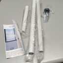 DIIG Sliding Door Security Bar, 17.7-50.5inch Heavy Duty Adjustable Sliding Patio Door Lock Bar with Rubber Tips,Diameter 1inch Window Security Bar for Home Apartment Travel Children Women (White)