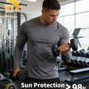 ZITY 5 Pack Long Sleeve Shirts for Men UPF 50+ Sun Protection Fast Dry Lightweight Fishing Swim Rash Guard Workout Shirt, 2XL