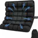 Upgraded Inflatable Travel Seat Cushion for Airplane and Car, Portable Air Cushion for Long Flights, Office Chair and Wheelchair, Pressure Relief Seat Pad for Sitting Comfort