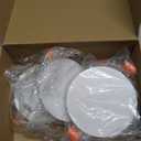 PATIKIL 120mm / 4.7" Diameter Metal Ceiling Hole Cover Plate, 4 Pcs Downlight Hole Trim Wall Mount Decorative Cap Access Panel for 3.6-4.2inch Round Ceiling and Wall Openings, Matte White