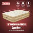 Coleman GuestRest 18" Queen Air Mattress with Built-In AC Pump