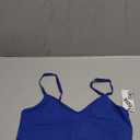 Organic Basics Womens Naked Ribbed VNeck Bralette, Vibrant Blue, Medium