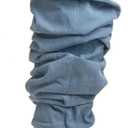 THESHY Women's Slouchy Over The Knee Boots Denim Pointed Toe Stiletto Heel Thigh High Boots Pleated Tall Fashion Sexy Bootie (9.5, Blue)