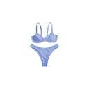 ZAFUL Women's Strapless Swimsuits Bikini Set S